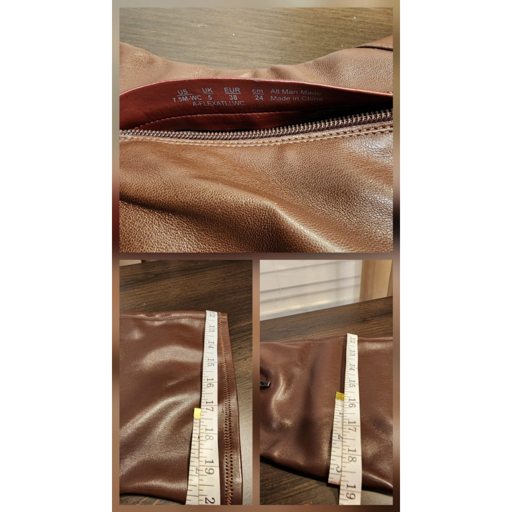 Sarto By Franco Sarto Over the Knee Block Boots 7.5 M WIDE Calf Chocolate Brown - Picture 14 of 16